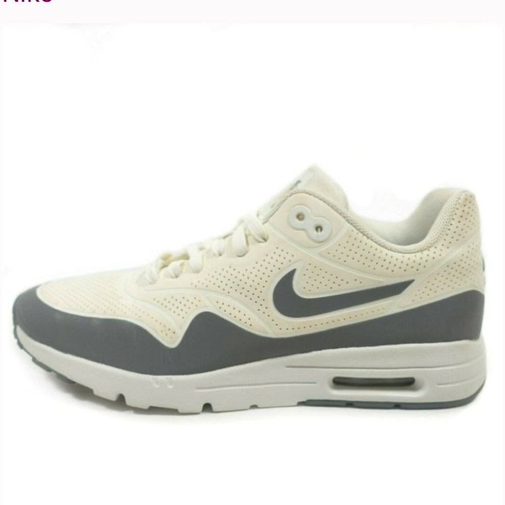 Nike Air Max 1 Ultra Moire Sneaker White & Grey Size 7.5